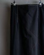 "YOHJI YAMAMOTO" Stitched hemline design flared skirt