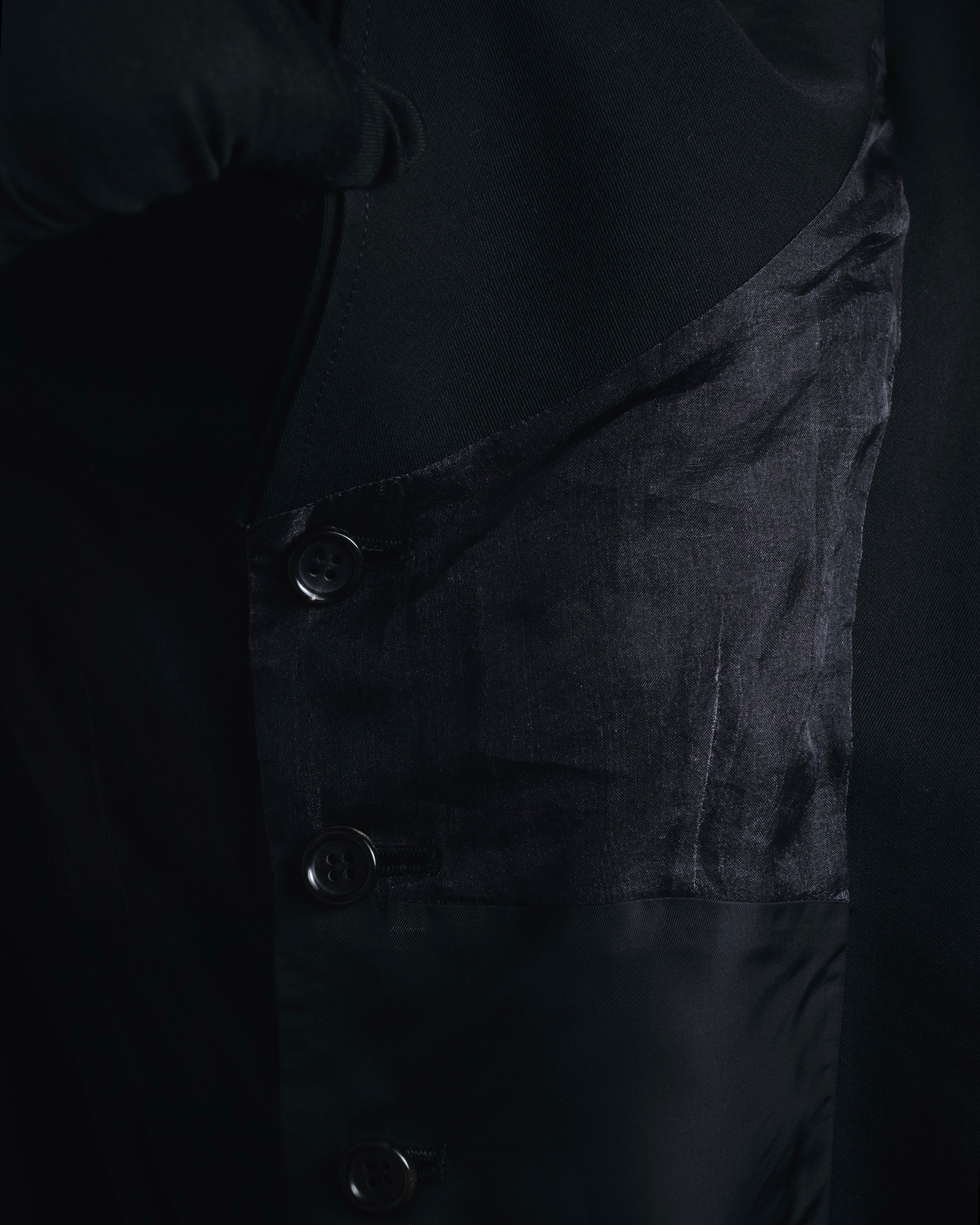 "tricot COMME des GARCONS" 2004 SS draped lapel cropped vest