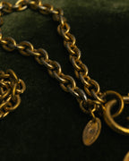 -SPECIAL- “CHANEL” 80’s-90’s Quilted cc pendant chain necklace