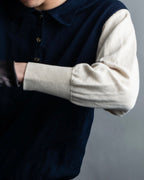 “Christian Dior” CD designed bicolor knit polo