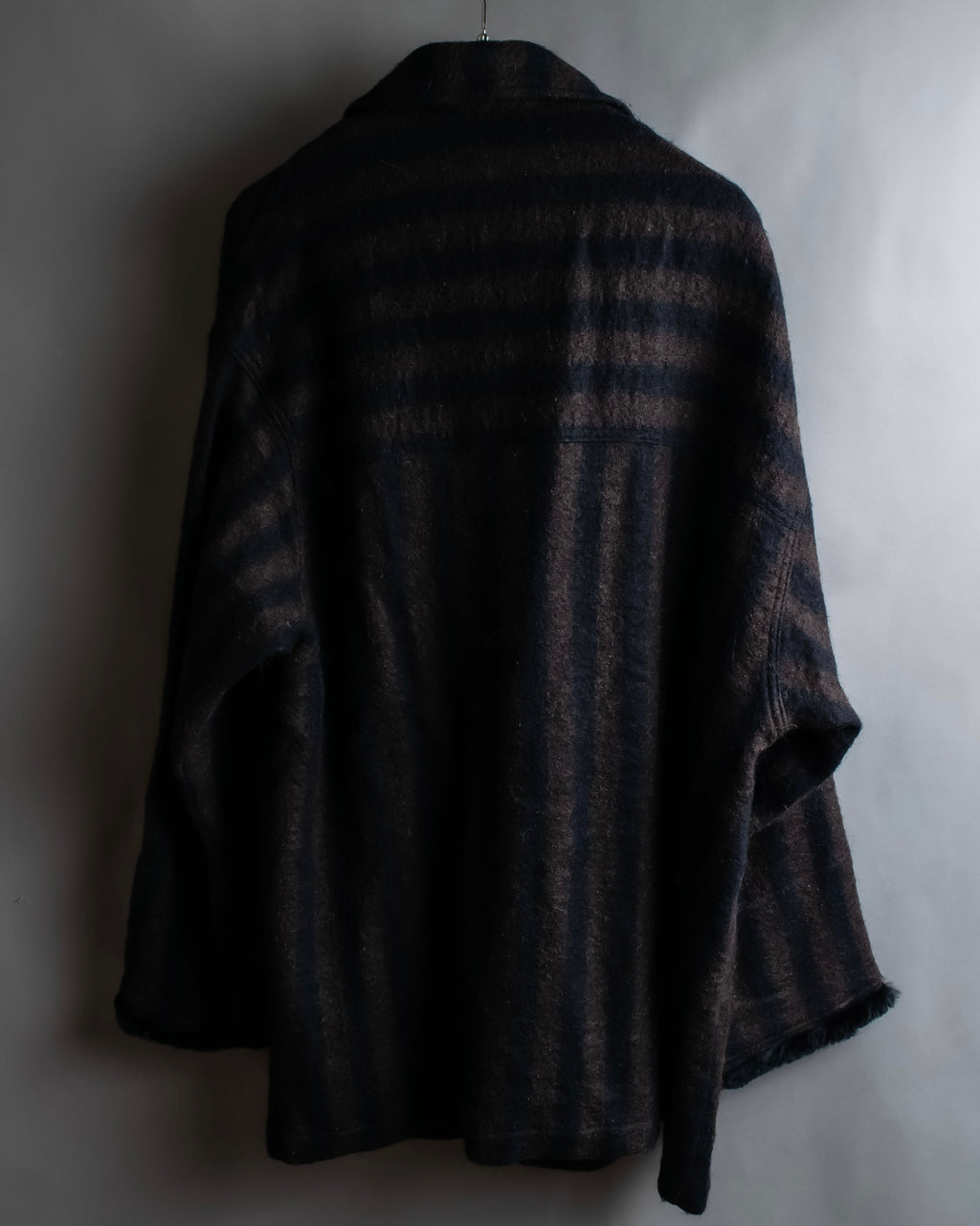 "FENDI" Pecan stripe pattern A-line silhouette coat