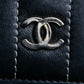 "CHANEL" Mademoiselle line design coco mark engraved bi fold wallet