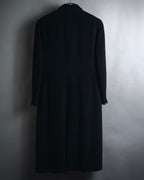 "GIORGIO ARMANI" 90’s Minimalist draped maxi long coat