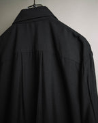 "TOM FORD" 2010's Fluid rayon silk classic collar black shirt