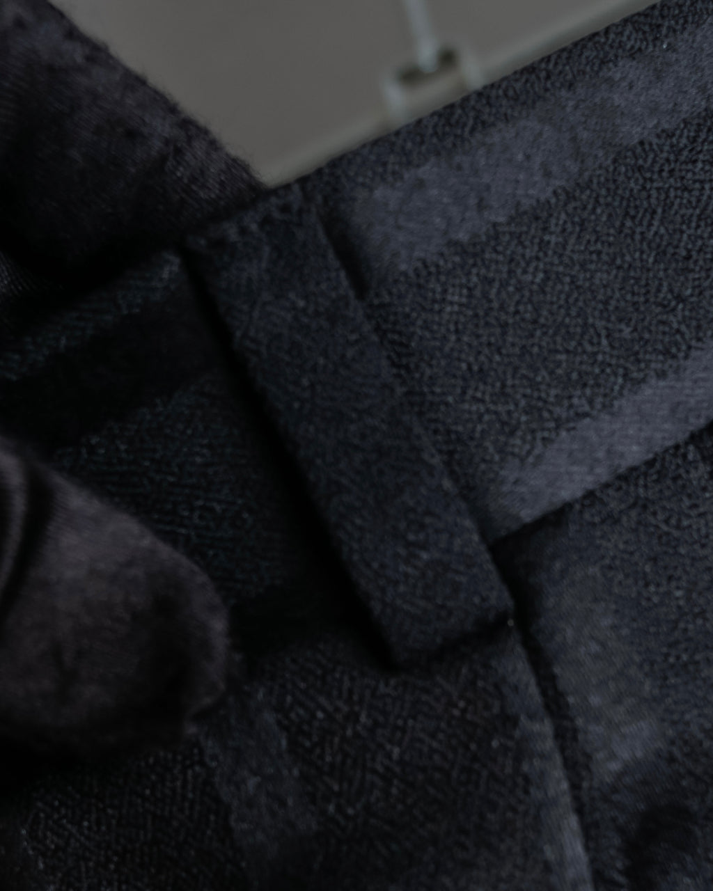 "Vintage subtle gloss striped wide slacks"