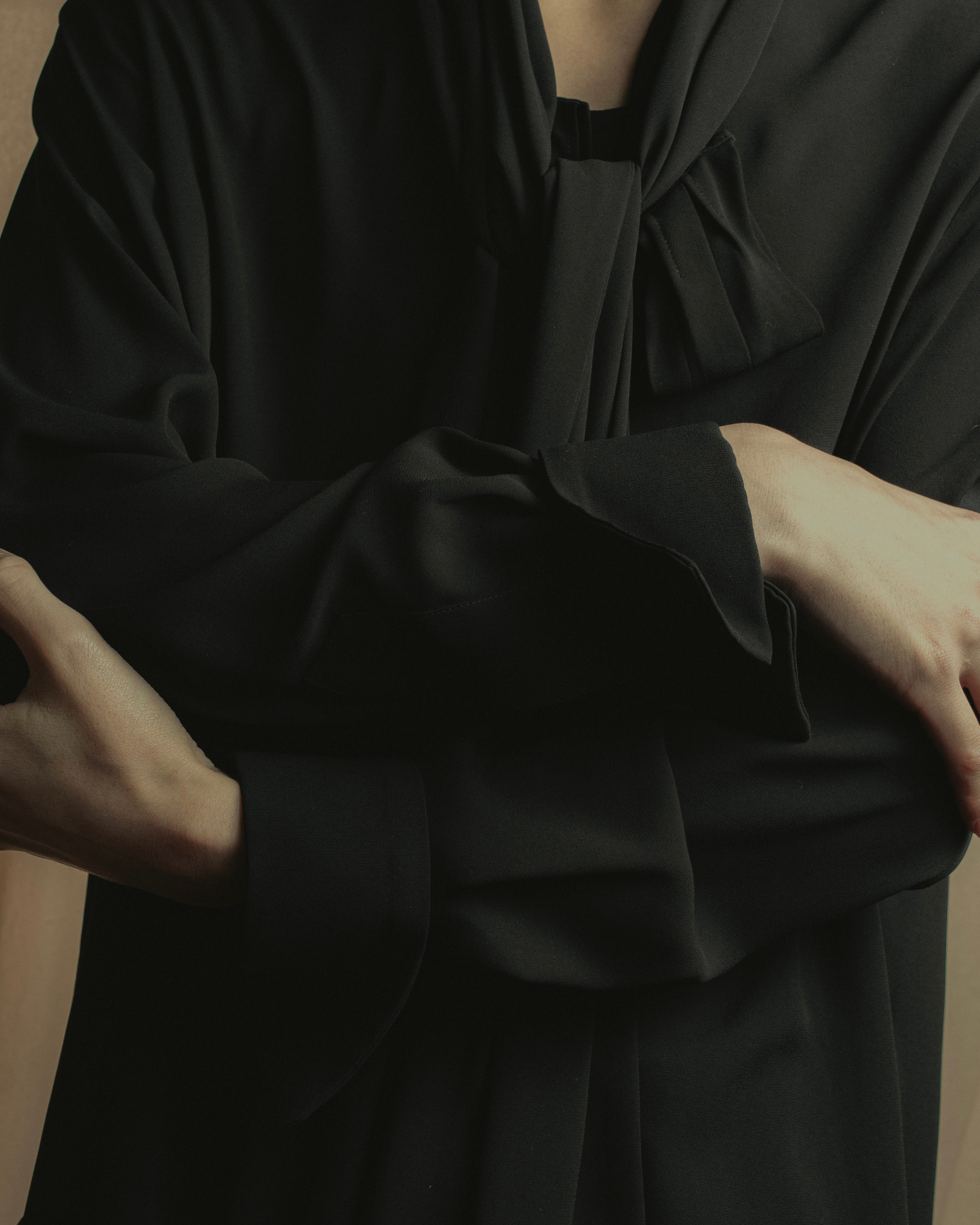 "Maison Margiela" 16SS Bow tie draping shirt