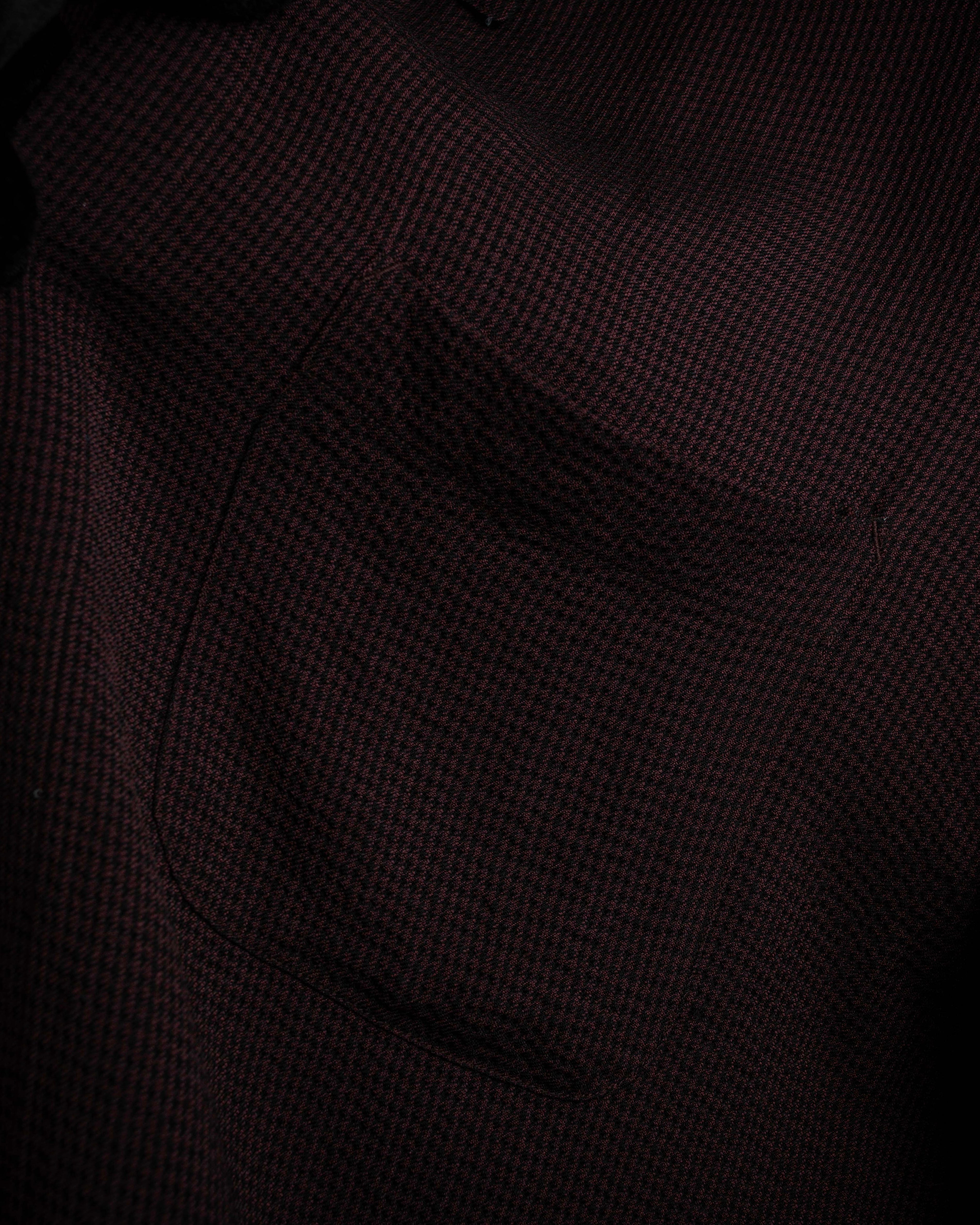 "JEAN PAUL GAULTIER" Draping form burgundy shirt