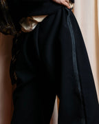 Vintage side line design wide tapered slacks