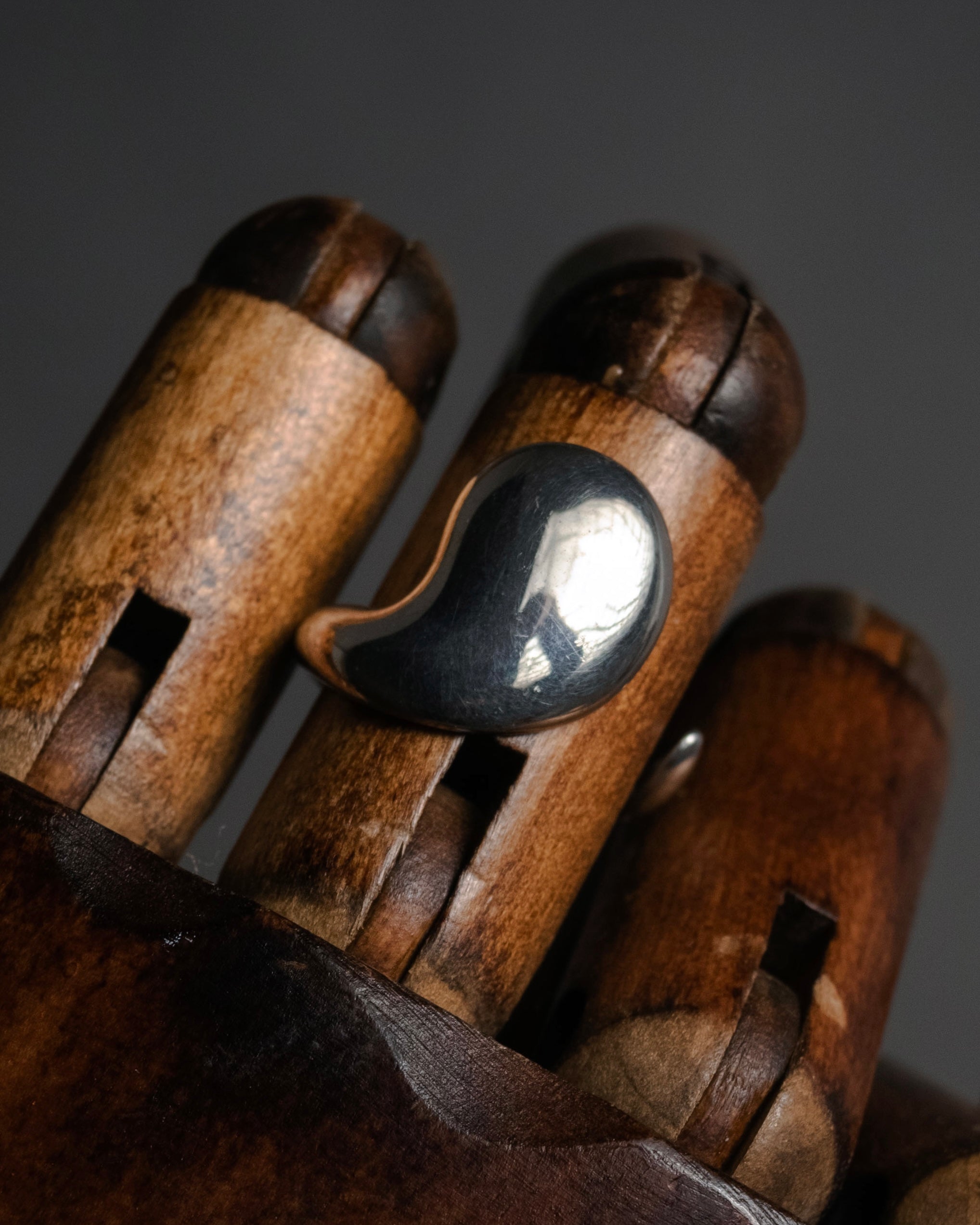 “Georg Jensen” 70’s-90’s Organic spiral silver ring