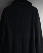 Abrigo con cuello de piel súper largo de los años 90-00 de MAX&Co.