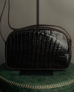 "valentino garavani" 70's-80's Vintage genuine crocodile leather shoulder bag