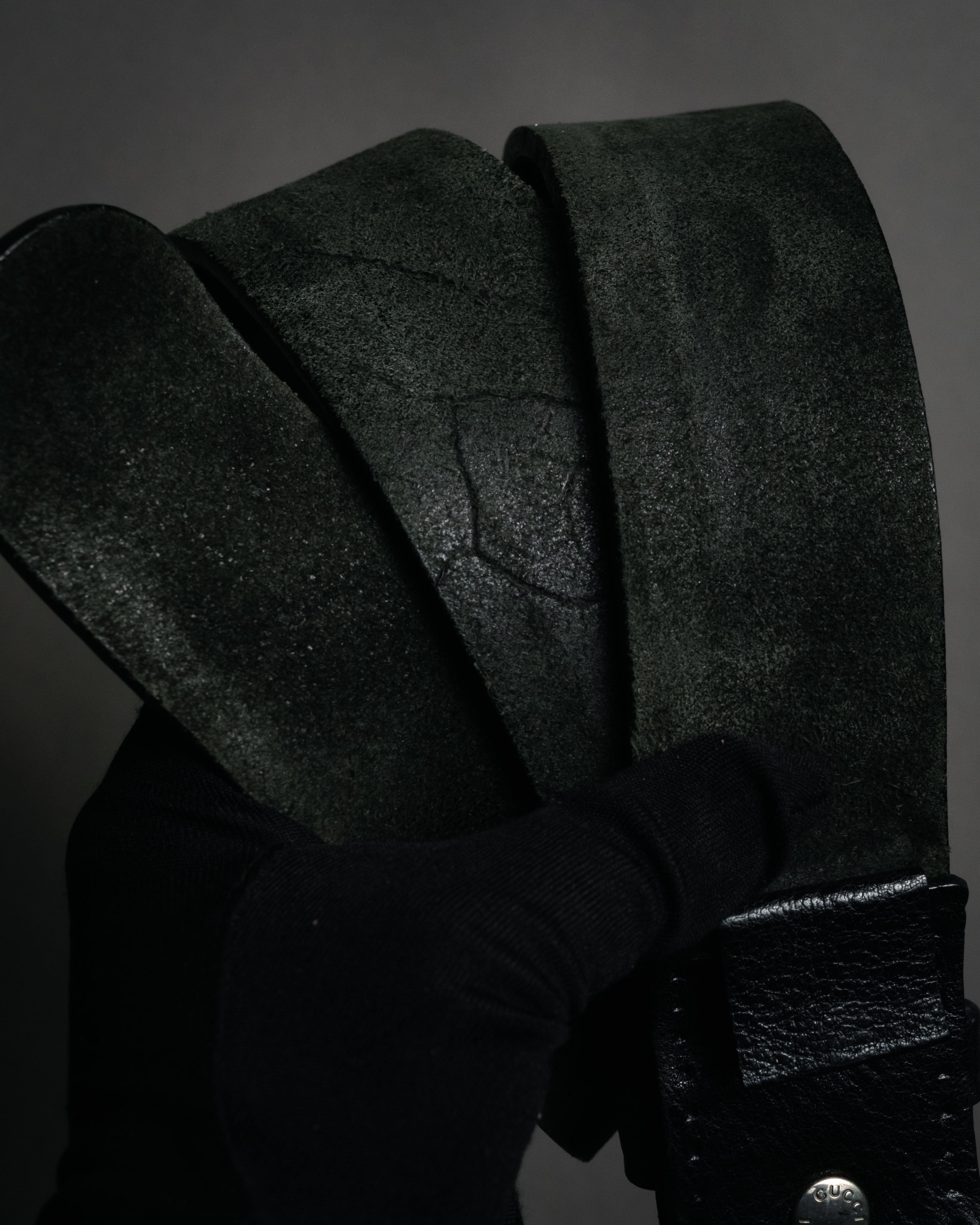 "GUCCI" 90’s-00’s Horsebit buckle leather belt