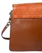 Chloe by Clare Waight Keller/ 2015 “Faye” Beautiful Suede Calf Skin Shoulder Bag Brown