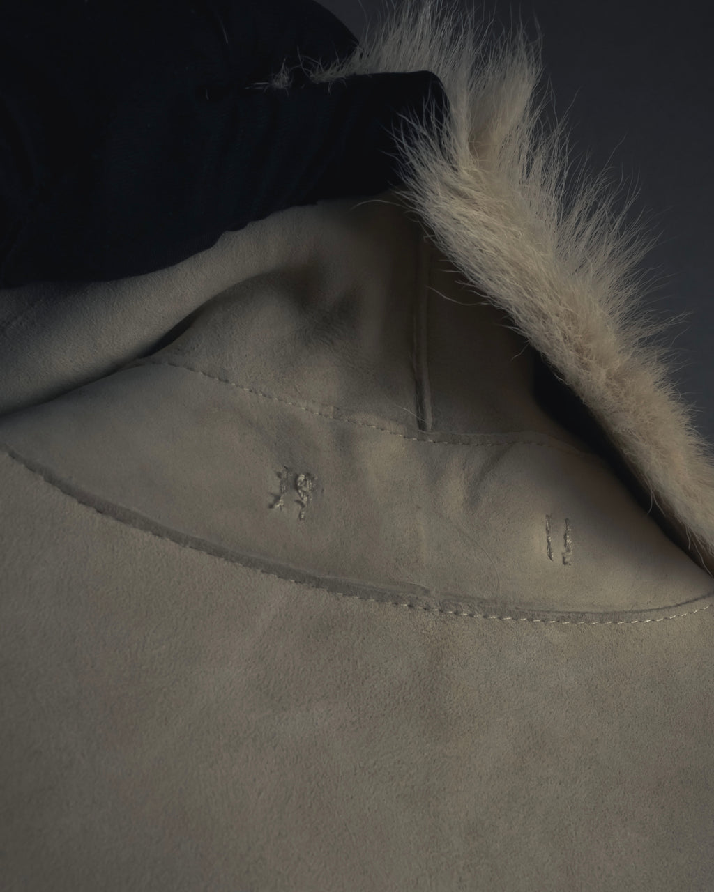 "BURBERRY BLUE LABEL" 00’s Shearling cable-knit pockets coat