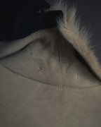 "BURBERRY BLUE LABEL" 00’s Shearling cable-knit pockets coat