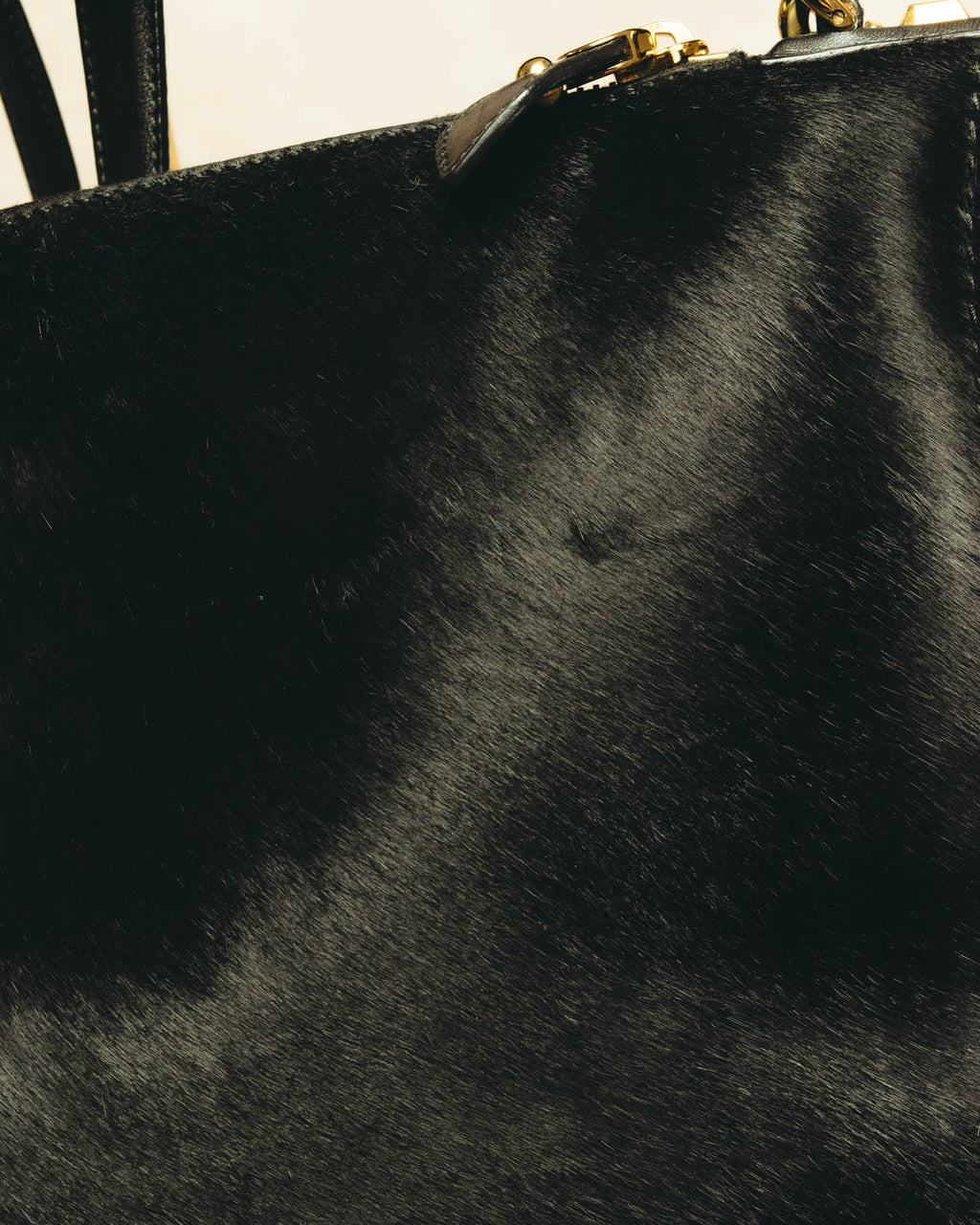 "Salvatore Ferragamo" 90's-00's Textured calf hair shoulder bag