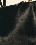 "Salvatore Ferragamo" 90's-00's Textured calf hair shoulder bag