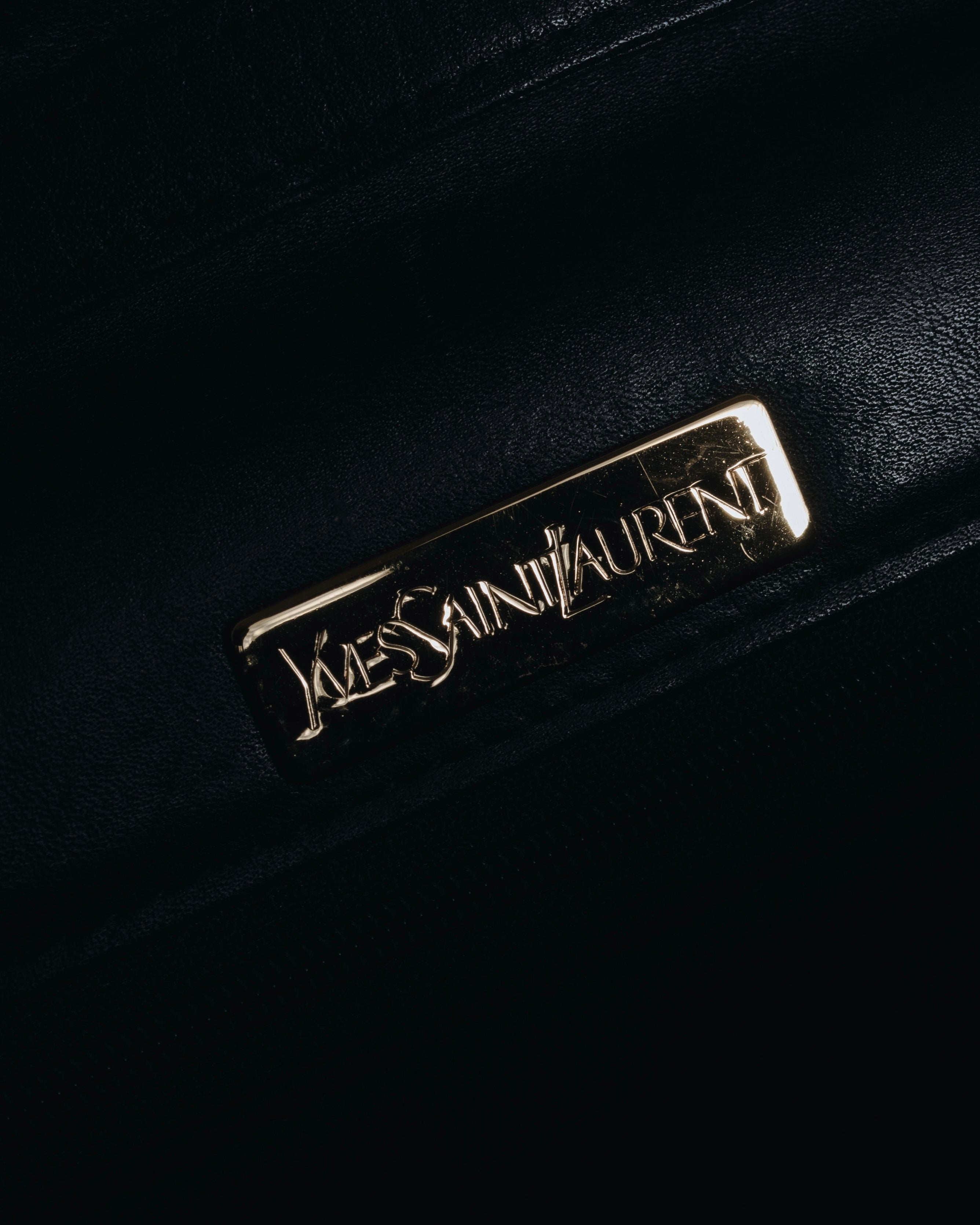 "Yves Saint Laurent" Late 80’s–early 90’s chevron quilted cassandre shoulder bag