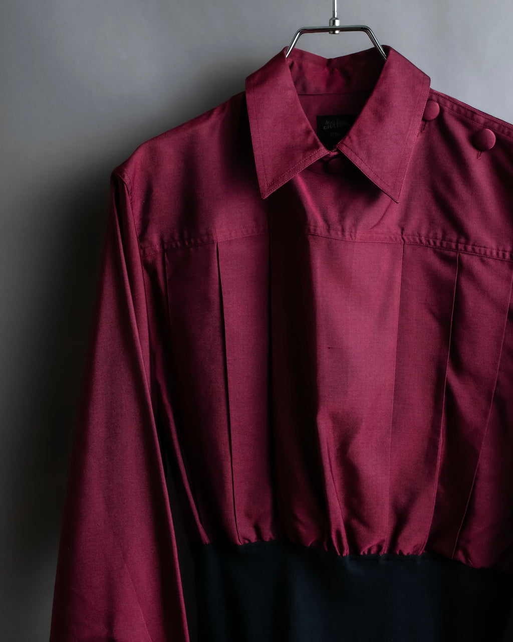 "JEAN PAUL GAULTIER FEMME"
 Waist different material switching design shirt