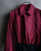 "JEAN PAUL GAULTIER FEMME"
 Waist different material switching design shirt