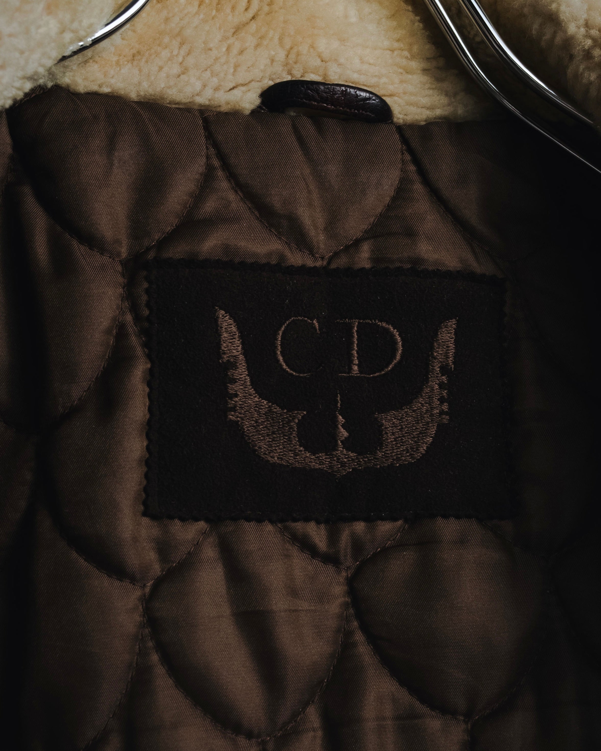 "Christian Dior" 80’s-90’s deerskin shearling collar leather jacket