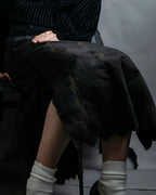 "A-POC" Wrap design high slit skirt