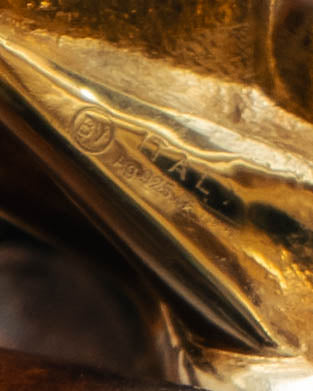 -SPECIAL- “Bottega Veneta” 10's- Sculptural gold plated knot ring