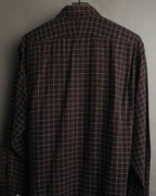 -SPECIAL- “HERMES” 90’s-00’s Windowpane checked sellier button shirt