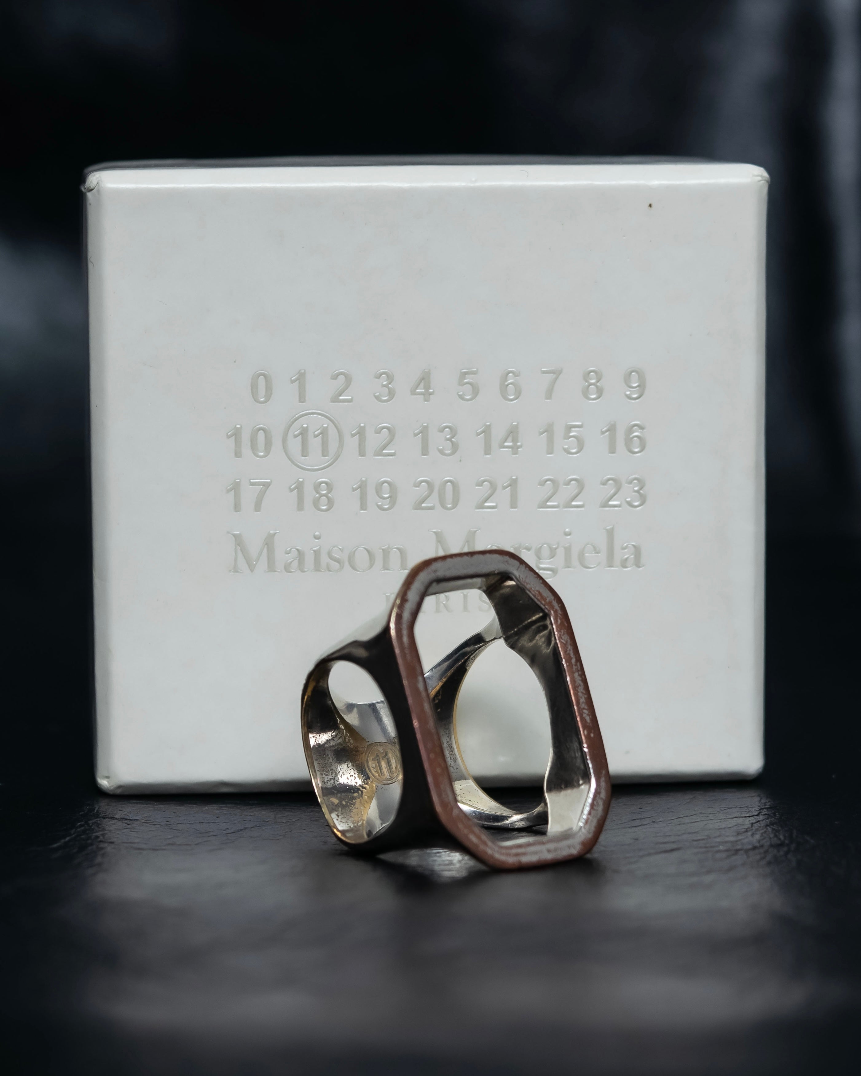"Maison Margiela" octagon designed 2-way ring