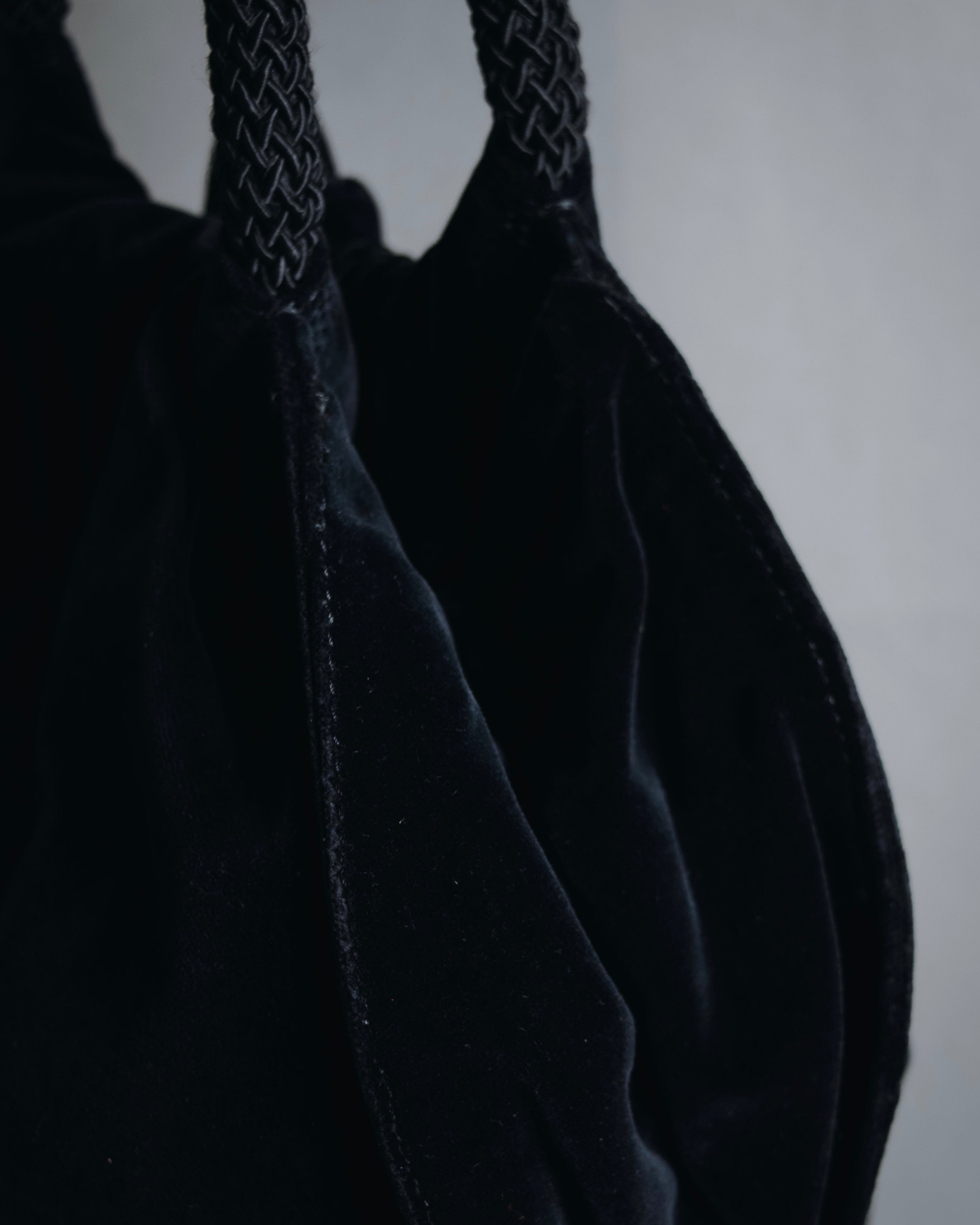 "LOEWE" Late 80s-Early 90s velvet knot tassel handbag