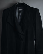 "GIORGIO ARMANI" Large collar draped lamb leather jacket