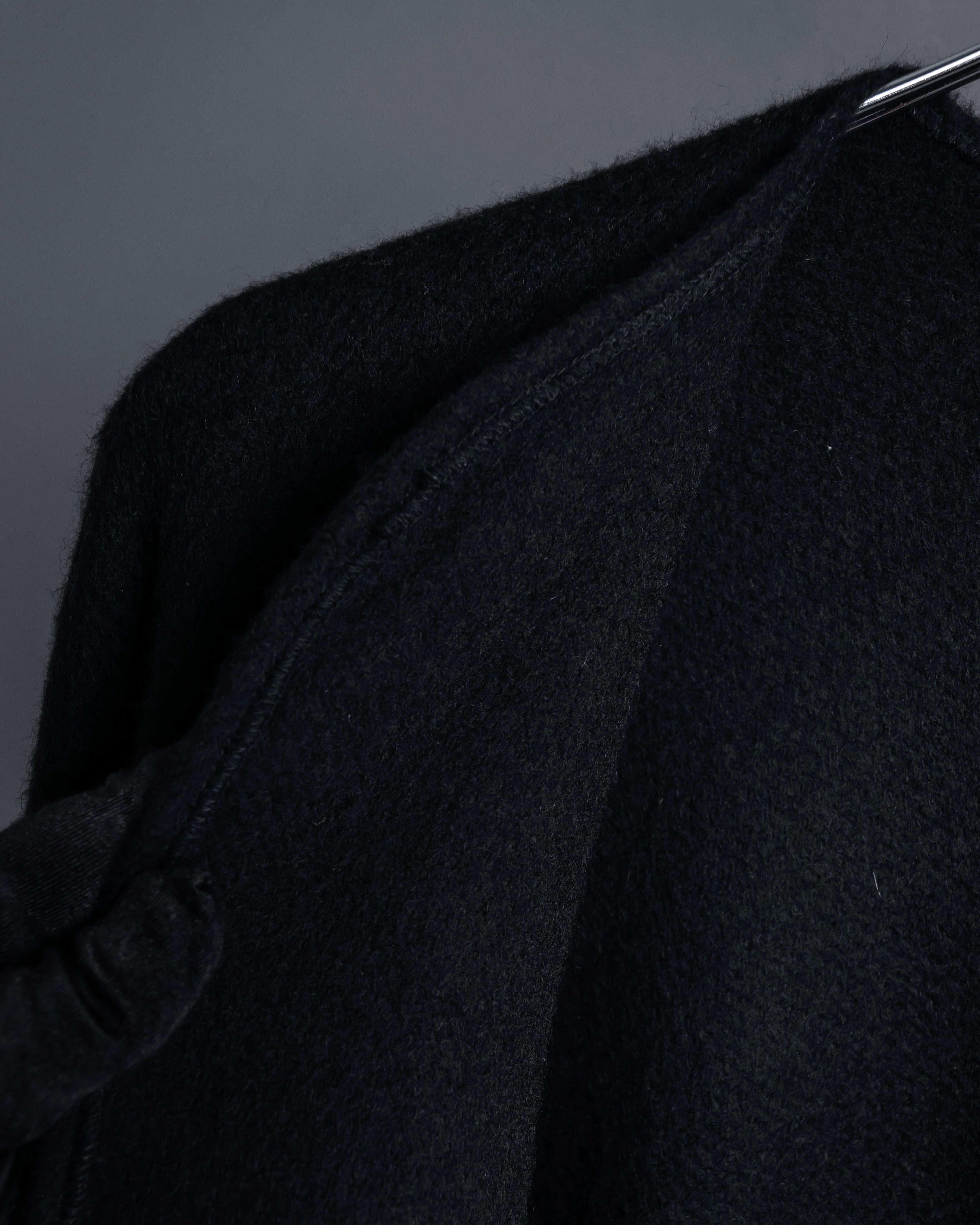 "BALENCIAGA" Fringe design open front cape