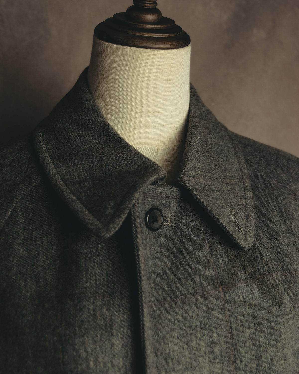 “Burberrys” 80’s Bedford wool balmacaan coat