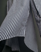 "COMME des GARCONS HOMME" 00's Graphic striped long sleeve shirt