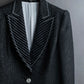 "GIANFRANCO FERRE" Striped＆dotted peak lapel tailored jacket