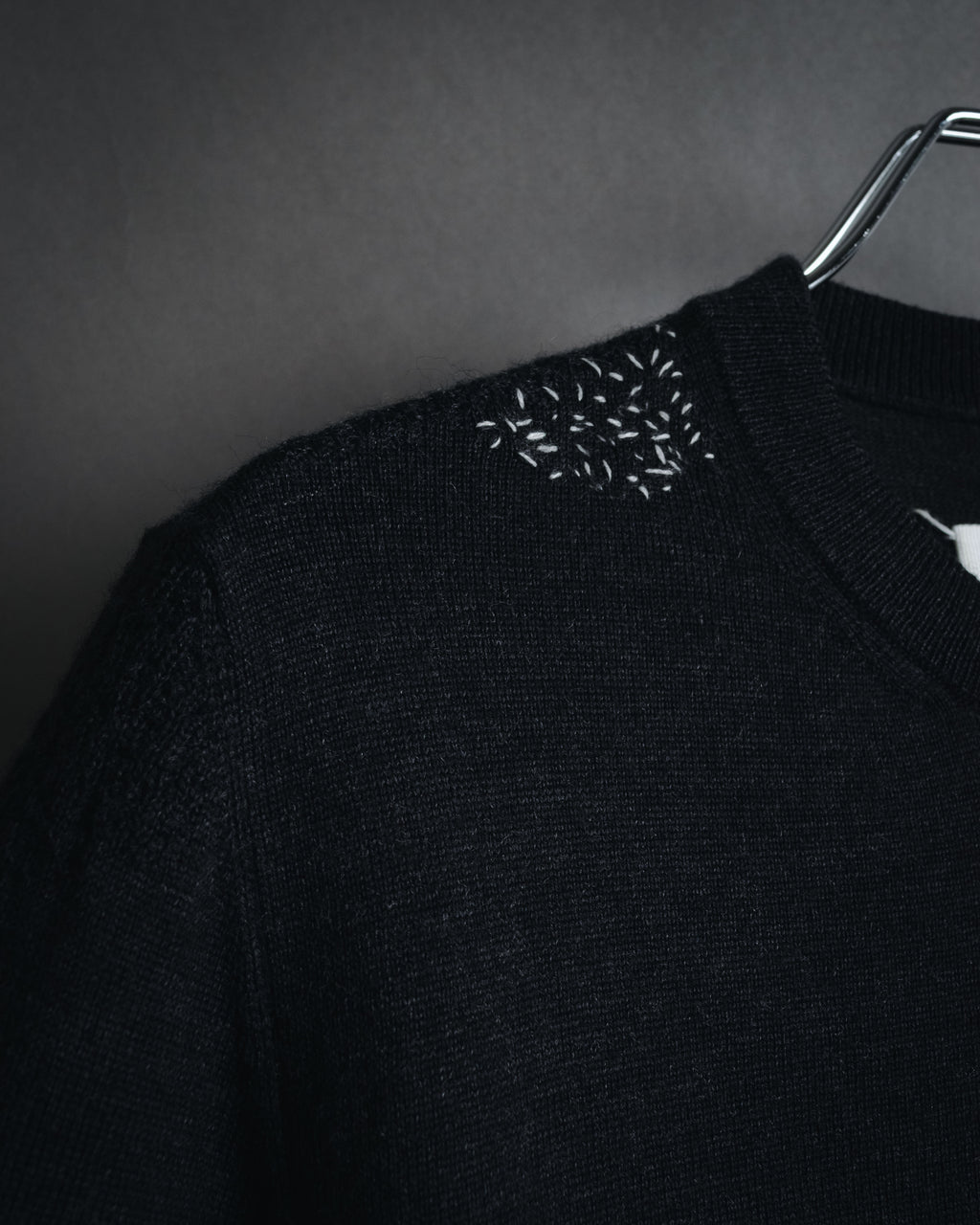"Maison Margiela" 15AW deconstructed hand-stitched crewneck knit