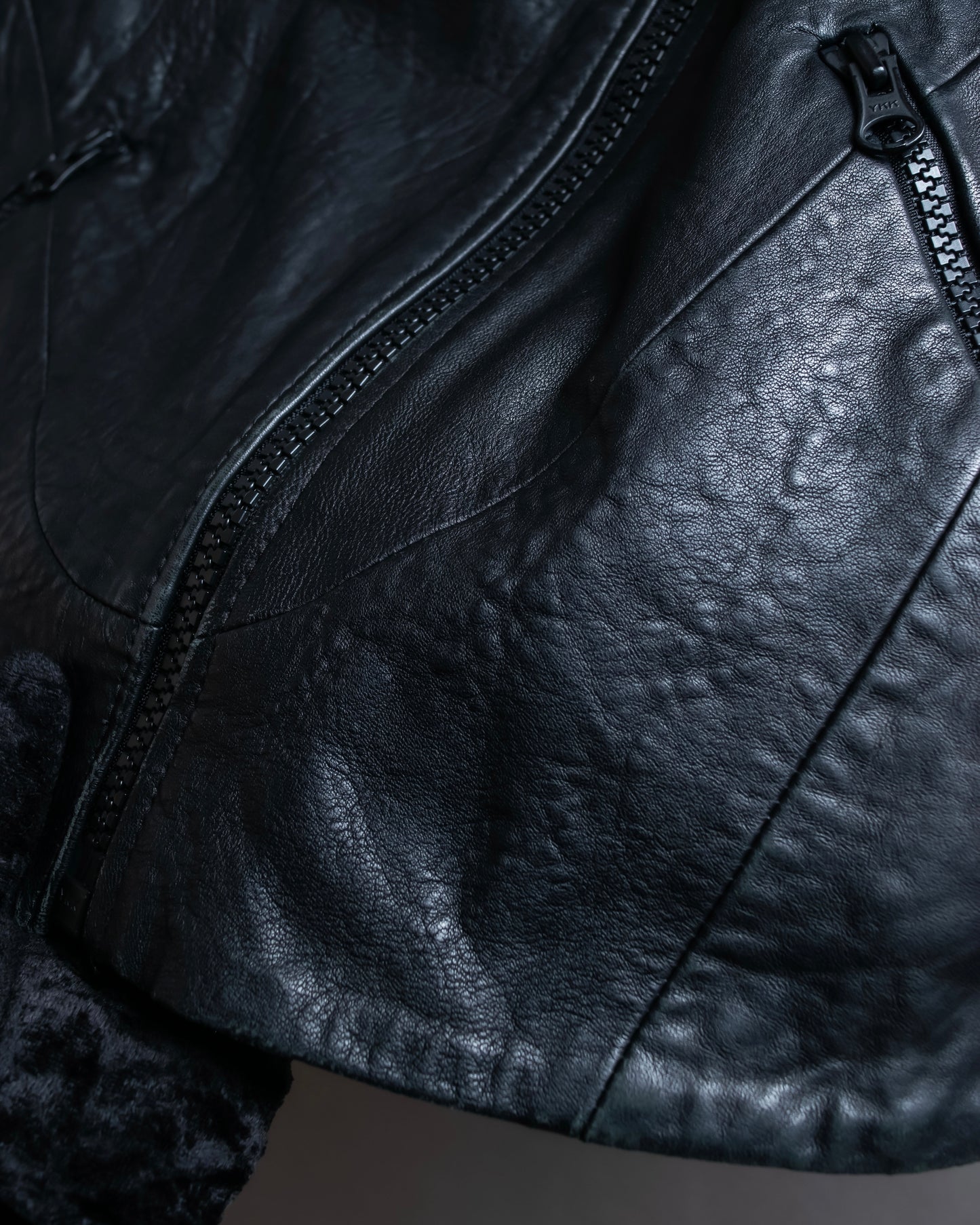 "Acne" Beautiful shape genuine leather double riders jacket