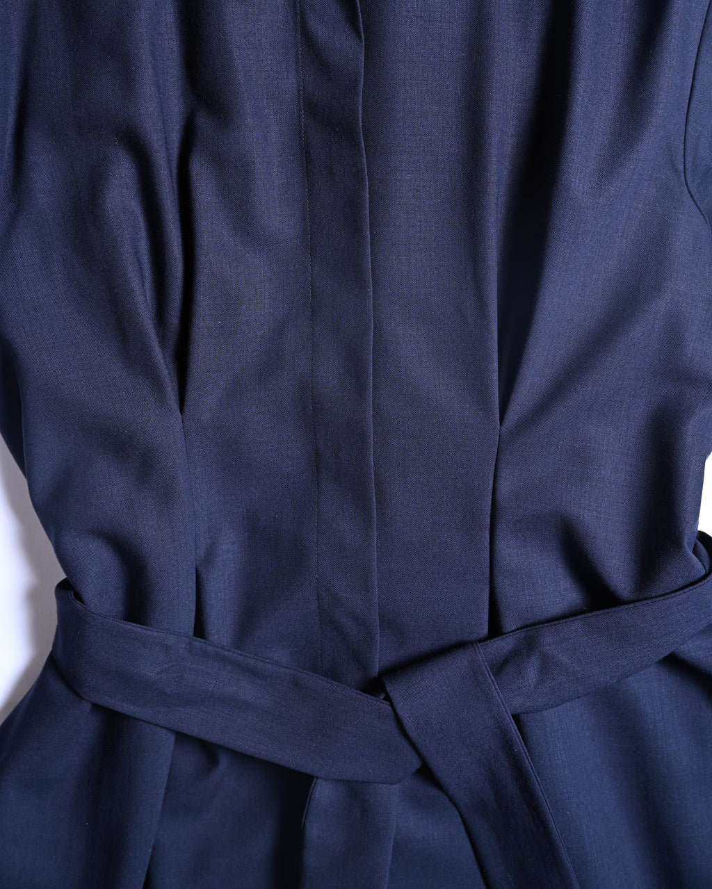JIL SANDER/ 2015 Shape Designed Wool Shirt Coat Navy