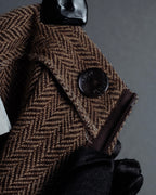 "FENDI" Velvet switching design herringbone set up