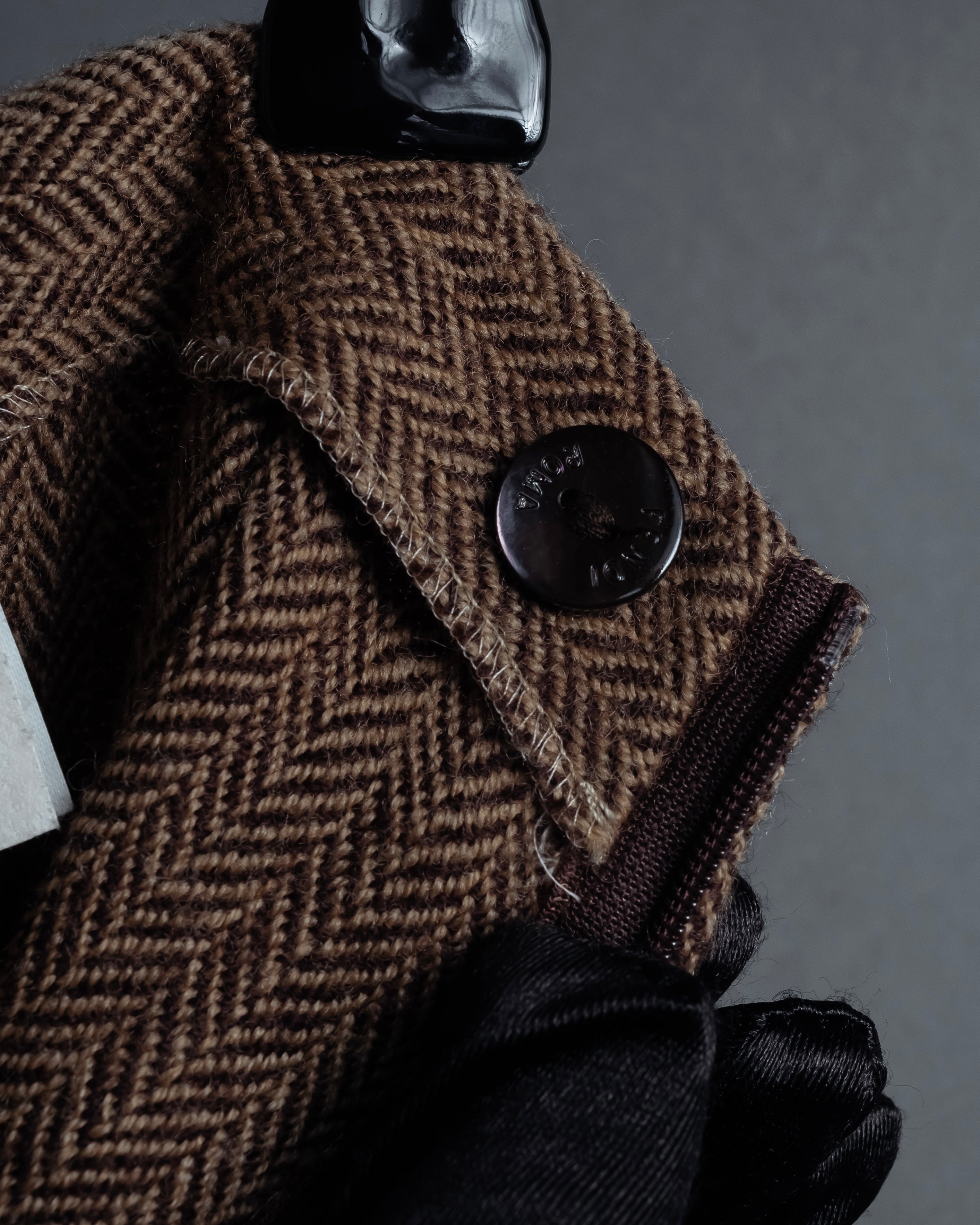 "FENDI" Velvet switching design herringbone set up