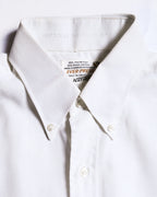 VINTAGE/ Button Down Short Sleeves White Shirt