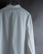 "MAISON MARGIELA" 18AW No-collar design Super long shirt