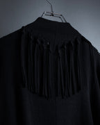 "ISSEY MIYAKE" 01AWRough knit fringe design cardigan