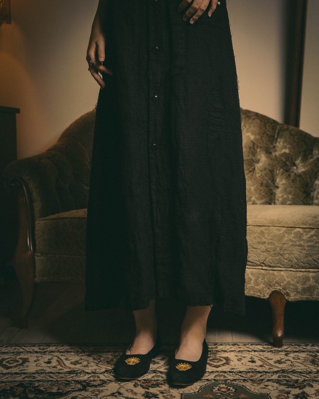 -SPECIAL- "Y's" 21SS Textured sleeveless long vest