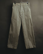 -SPECIAL- “Christian Dior” 20’s silk cotton striped straight trousers