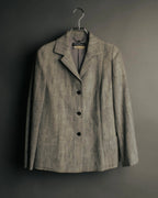“Salvatore Ferragamo” 90’s-00’s Linen blend tailored jacket