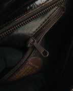 "valentino garavani" 70's-80's Vintage genuine crocodile leather shoulder bag