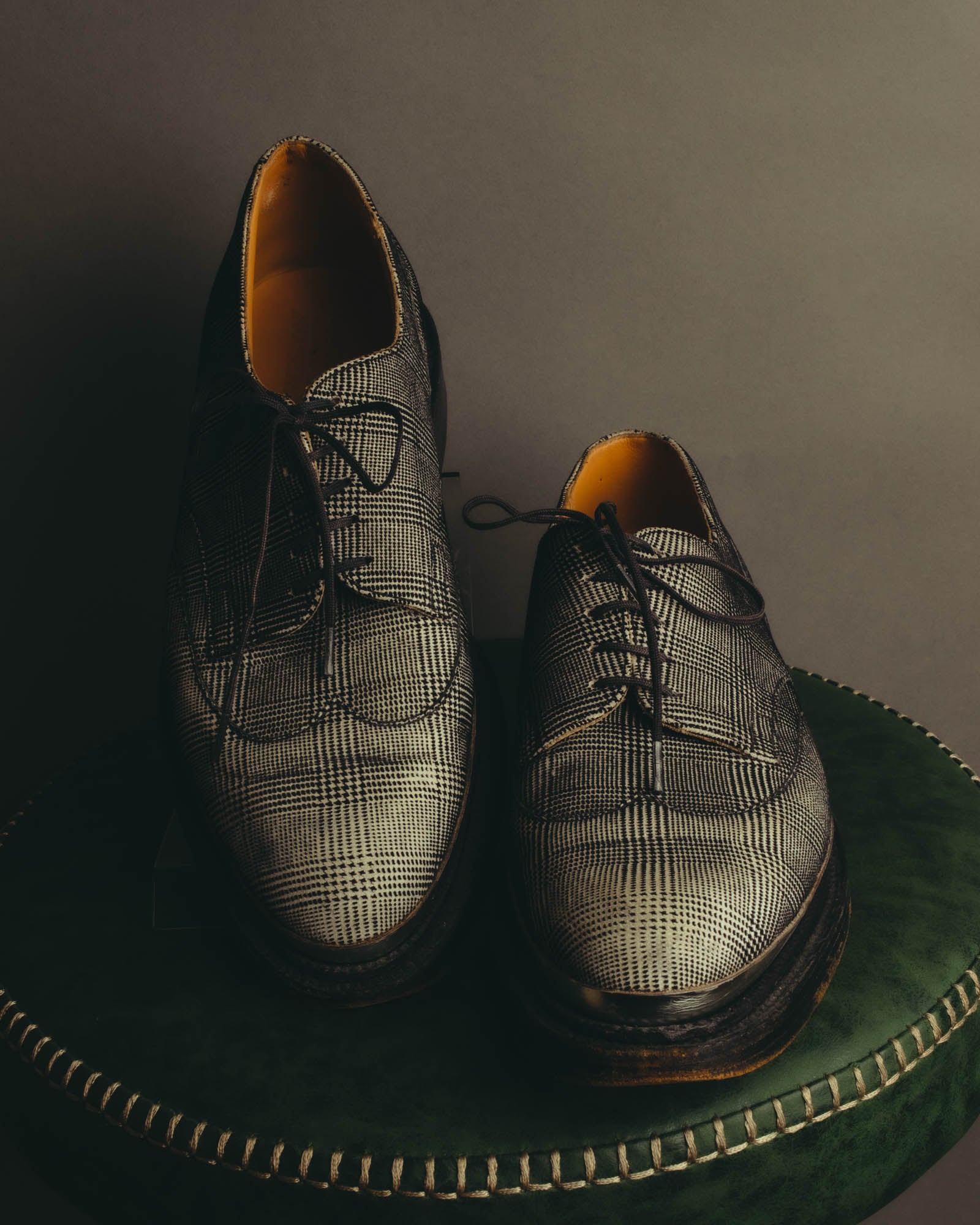 "J.M. WESTON" 2010's Prince of wales checked derby shoes