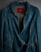 “Levi’s RED” 2001 Asymmetrical draped denim jacket