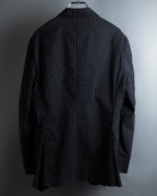 "Dolce & Gabbana" Collar switching design pinstripe pattern tailored jacket
